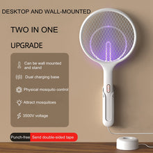 Load image into Gallery viewer, Electric Mosquito Swatter Mosquito Killer Lamp USB Rechargeable Desktop Wall Mounted Killer Trap 3500V Electric Shock With Light
