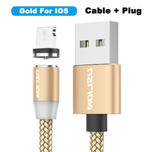 Load image into Gallery viewer, USLION 2M Fast Charging Magnetic Cable Micro USB Type C Charger For iPhone XS X 8 7 Samsung S10 9 Magnet Android Phone Cable 3M
