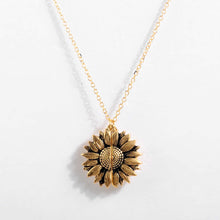 Load image into Gallery viewer, 2019 New Women Gold Necklace You are my sunshine Open Locket Sunflower Pendant Necklace Men Gifts Free Dropshipping
