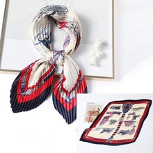 Load image into Gallery viewer, 2020 Designer Women Crinkle Scarf Square Silk Neck Scarves Female Leopard Print Hair Band Lady Pleated Scarfs
