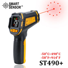 Load image into Gallery viewer, Digital Infrared Thermometer Laser Temperature Meter Non-contact Pyrometer Imager Hygrometer IR termometro Color LCD Light Alarm
