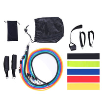 Load image into Gallery viewer, 17Pcs/Set Latex Resistance Bands Gym Door Anchor Ankle Straps With Bag Kit Set Yoga Exercise Fitness Band Rubber Loop Tube Bands
