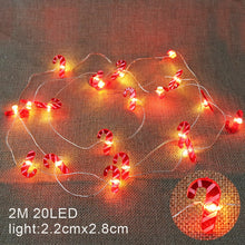 Load image into Gallery viewer, 2M 20LED Santa Claus Snowflake Tree LED Light String Christmas Decoration For Home 2020 Christmas Ornament Xmas Gift New Year
