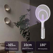 Load image into Gallery viewer, Electric Mosquito Swatter Mosquito Killer Lamp USB Rechargeable Desktop Wall Mounted Killer Trap 3500V Electric Shock With Light
