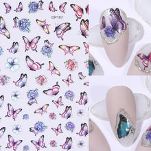 Load image into Gallery viewer, Flower Series Nail Water Decal Stickers Sakura Daisy Lavender Floral Pattern Transfer Sticker  Nail Art Decoration
