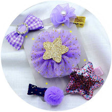 Load image into Gallery viewer, 5PCS/set Baby Girls Bow Hairpins Hair Clip for girls Barrettes Flower Headdress Children Princess Headwear

