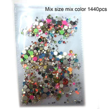 Load image into Gallery viewer, 1440pcs Glass 3D Rhinestones For Nail Art Design Gems Nail Decorations Crystal Strass AB Stones SS3-SS10

