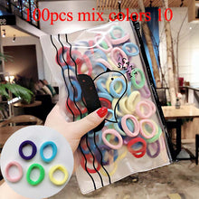Load image into Gallery viewer, 50/100pcs/Set Girls Colorful Nylon Small Elastic Hair Bands Children Ponytail Holder Scrunchie Headband Kids Hair Accessories
