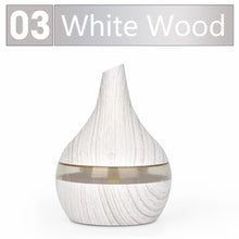 Load image into Gallery viewer, 300ML USB humidifier Electric oil Aromatherapy wood grain Ultrasonic air diffuser with 7 colors lights  for home office Car
