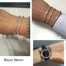 Load image into Gallery viewer, CWWZircons Adjustable Bracelet Bangle for Women Captivate Bar Slider Brilliant CZ Rose Gold Color Jewelry Pulseira Feminia CB089
