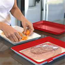 Load image into Gallery viewer, 6PC Food Storage Preservation Plate Plastic Refrigerator Food Salad Tray Kitchen Organizer Container Set Fresh Food Serving Tray
