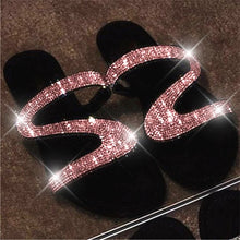 Load image into Gallery viewer, Women Summer Flat Bling Slippers Transparent Soft Jelly Shoes Female Flip Flops Sandals Outdoor Beach Ladies Slides Plus Size
