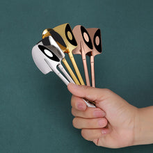 Load image into Gallery viewer, Stainless Steel Iron Shovel Spoon Coffee Ice Cream Spoon Engineering Shovel Retro Cute Square Head Spoon Kitchen Gadget
