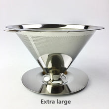 Load image into Gallery viewer, Stainless Steel Coffee Filter Holder Reusable Coffee Filters Dripper v60 Drip Coffee Baskets
