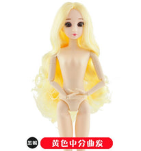 Load image into Gallery viewer, BJD Doll 30cm 20 Movable Jointe Dolls 3D Eyes Bjd Plastic Doll  for Girls Toys Long Wig Female Nude Body Fashion Christmas Gift
