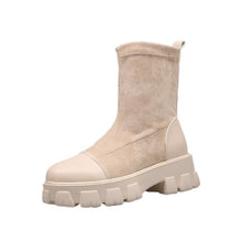 Load image into Gallery viewer, Women Boots Black Sock Boots 2020 New Punk Gothic Women's Ankle Shoes Platform Shoes Women White Sock Boots Cool Ladies
