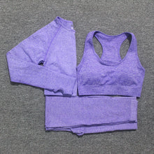 Load image into Gallery viewer, 10 Colors Yoga Set Vital Fitness Sports Suit Women Seamless Leggings Sports Bra+Long Sleeve Crop Top Running Gym Clothing Femme
