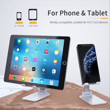 Load image into Gallery viewer, Essager Desk Mobile Phone Holder Stand For iPhone iPad Adjustable Metal Desktop Tablet Holder Universal Table Cell Phone Stand
