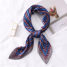 Load image into Gallery viewer, 2020 Designer Women Crinkle Scarf Square Silk Neck Scarves Female Leopard Print Hair Band Lady Pleated Scarfs
