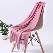 Load image into Gallery viewer, Fashion Solid Color 2020 Women Scarf Winter Hijabs Tessale Tassels Long Lady Shawls Cashmere Like Pashmina Hijabs Scarves Wraps
