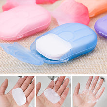 Load image into Gallery viewer, 1/2/3/4/5 Boxes Disinfecting Paper Soaps Washing Hand Mini Disposable Scented Slice Sheets Foaming Soap Case Paper (1Box=20pcs)
