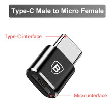 Load image into Gallery viewer, Baseus USB Type C OTG Adapter USB C Male To Micro USB Female Cable Converters For Macbook Samsung S10 Huawei USB To Type-c OTG
