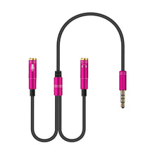 Load image into Gallery viewer, 3.5mm Mic Headphone Splitter Audio Cable Male to 2 Female Headphone Audio Cord Line
