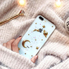 Load image into Gallery viewer, Lovebay Luxury Bling Glitter Phone Case For iPhone 11 Pro X XR XS Max 6 6S 7 8 Plus Plating Stars Moon Planet Soft Acrylic Cases
