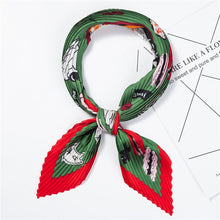 Load image into Gallery viewer, 2020 Designer Women Crinkle Scarf Square Silk Neck Scarves Female Leopard Print Hair Band Lady Pleated Scarfs
