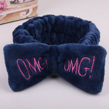 Load image into Gallery viewer, Hot Sale Women Headbands omg Makeup Headband for Washing Elastic Velvet Bow Head Wrap Coral Fleece Fashion Girl Hair Accessories
