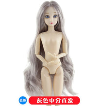 Load image into Gallery viewer, BJD Doll 30cm 20 Movable Jointe Dolls 3D Eyes Bjd Plastic Doll  for Girls Toys Long Wig Female Nude Body Fashion Christmas Gift
