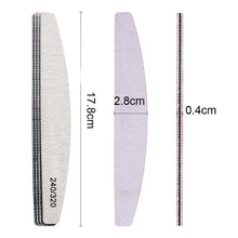 Load image into Gallery viewer, 1 Pc Half-Moon-Shaped Nail File Nail Buffer Washable Grinding Polishing Sanding Buffing  Pedicure Nail Art Tools
