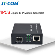 Load image into Gallery viewer, 1Gb SFP Fiber to RJ45 Fiber Optic Media Converter 1000Mbps SFP Fiber Switch with SFP Module Compatible Cisco/Mikrotik/Huawei
