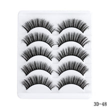 Load image into Gallery viewer, 5 pairs 5D Mink Eyelashes Natural False Eyelashes Lashes Soft Fake Eyelashes Extension Makeup Wholesale
