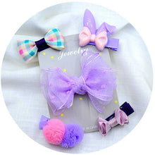 Load image into Gallery viewer, 5PCS/set Baby Girls Bow Hairpins Hair Clip for girls Barrettes Flower Headdress Children Princess Headwear
