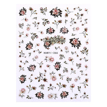 Load image into Gallery viewer, Flower Series Nail Water Decal Stickers Sakura Daisy Lavender Floral Pattern Transfer Sticker  Nail Art Decoration
