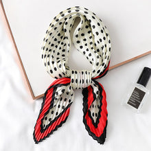 Load image into Gallery viewer, 2020 Designer Women Crinkle Scarf Square Silk Neck Scarves Female Leopard Print Hair Band Lady Pleated Scarfs
