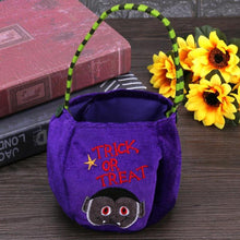 Load image into Gallery viewer, Halloween Trick or Treat Candy Bag Kids Sugar Holder Pouch Sacks Gift Bags Food Container Pumpkin Witches Tote Storage Baskets
