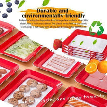 Load image into Gallery viewer, 6PC Food Storage Preservation Plate Plastic Refrigerator Food Salad Tray Kitchen Organizer Container Set Fresh Food Serving Tray
