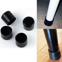 Load image into Gallery viewer, 4 Pcs PE Plastic Round Chair Leg Caps Covers Rubber Feet Protector Pad Furniture Table Covers 16mm/19mm/25mm/30mm
