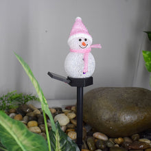Load image into Gallery viewer, 2021 New Solar Snowman Led Lamp Decoration Christmas Cartoon Snowman Solar Light Ground Light Landscape Garden Lamp
