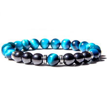 Load image into Gallery viewer, Buddha Bracelet Men Red Tiger Eye Natural Stone 8mm Black Obsidian Hematite Beads Elastic Charm Bracelets Homme Jewelry Gift
