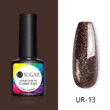 Load image into Gallery viewer, UR SUGAR Nude Glitter Gel Nail Polish Varnish Pink Rose Gold Shimmer Soak Off UV LED Nails Gel varnish  7.5ml
