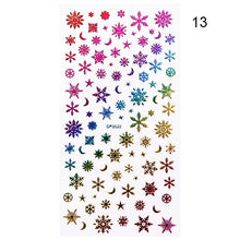 Load image into Gallery viewer, 1Pcs 3D Nail Sticker Christmas Holographics Snowflake For Gold Silver Nail Art Stickers DIY Nail Art Decoration Decals
