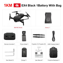 Load image into Gallery viewer, Eachine EX4 RC Quadcopter Drone Helicopter with 4K Professional HD Camera 5G WIFI FPV GPS Mode 3 Axis Stable Gimbal RTF Toys
