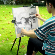Load image into Gallery viewer, Portable Metal Easel Adjustable Sketch Travel Easel Thicken Triangle Aluminum Alloy Easel Sketch Drawing For Artist Art Supplies
