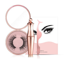 Load image into Gallery viewer, Magnetic Eyelashes &amp; Liquid Eyeliner &amp; Tweezer Set 3D Mink Lashes Makeup Magnet Eyelashes Set Long Lasting Eyelash Extension
