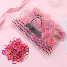 Load image into Gallery viewer, 100pcs/Set Bag Packed Girls Cute Colorful Elastic Hair Bands Gum For Ponytail Holder Scrunchie Headband Fashion Hair Accessories
