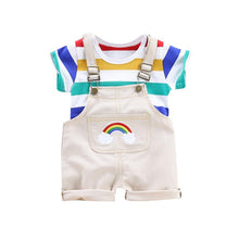 Load image into Gallery viewer, 2pcs/set Summer Baby Boys Clothes Set Cartoon Toddler Baby Infant Girls Outfits T-shirt+Bib Pants Kids Clothing Sets Tracksuit
