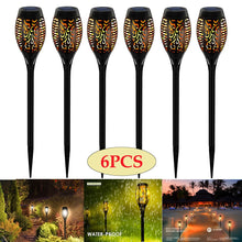 Load image into Gallery viewer, LED Solar Flame Torch Lamp Outdoor Lights Solar Garden Light Flickering Lamp Courtyard Balcony Lawn Path Spotlight Dropshipping
